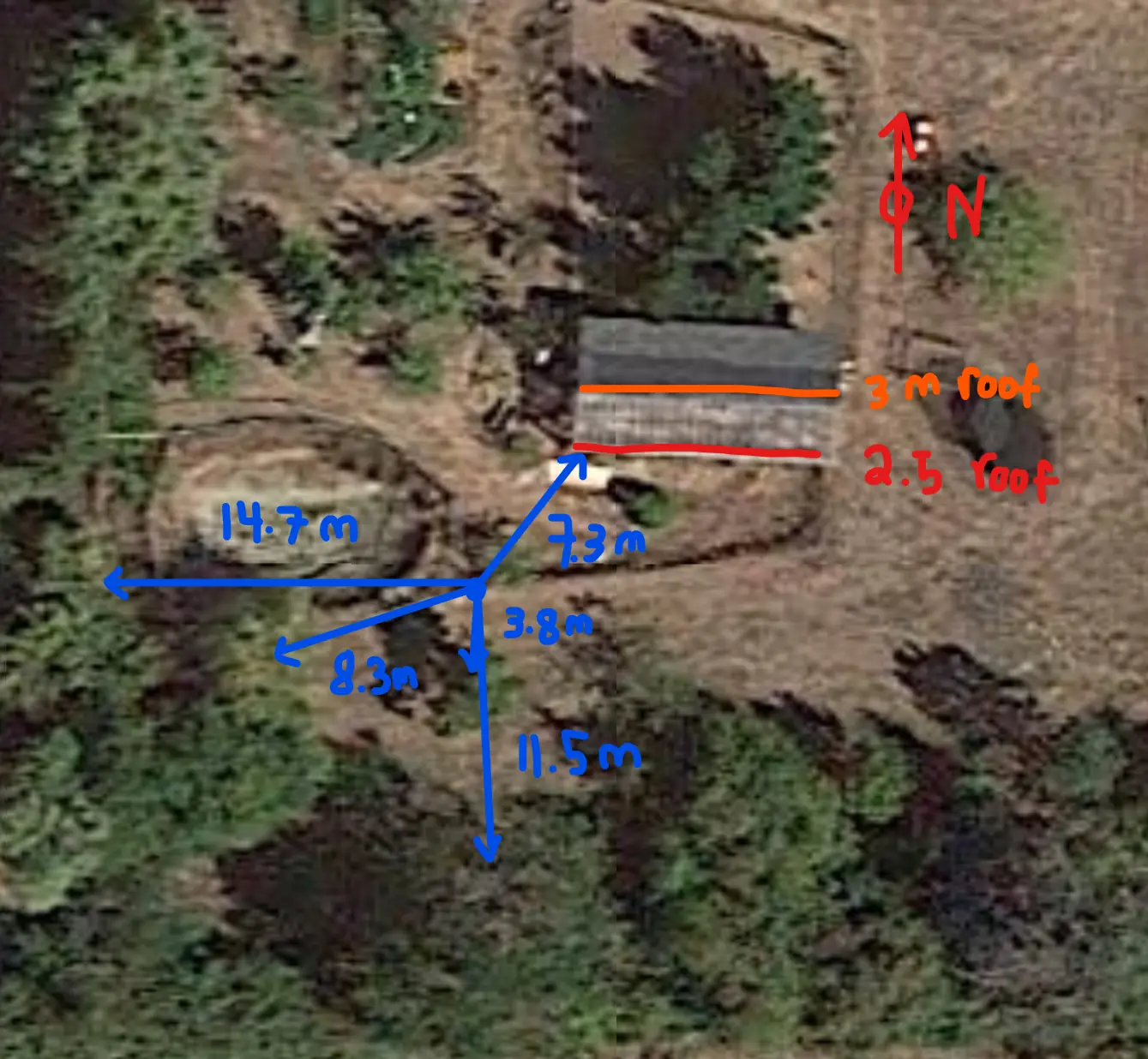 Suggested nearby rooftop location for improving a WeatherXM station deployment